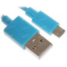 Кабель DEXP micro USB - USB синий 0.2 м
