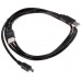 Кабель DEXP mini USB - USB x2 черный 1.5 м