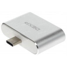 Переходник DEXP USB Type-C - USB x2 серебристый